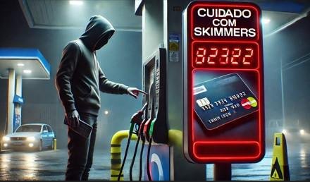 Os skimmers são dispositivos ou softwares maliciosos usados para capturar informações de cartões de crédito ou débito.